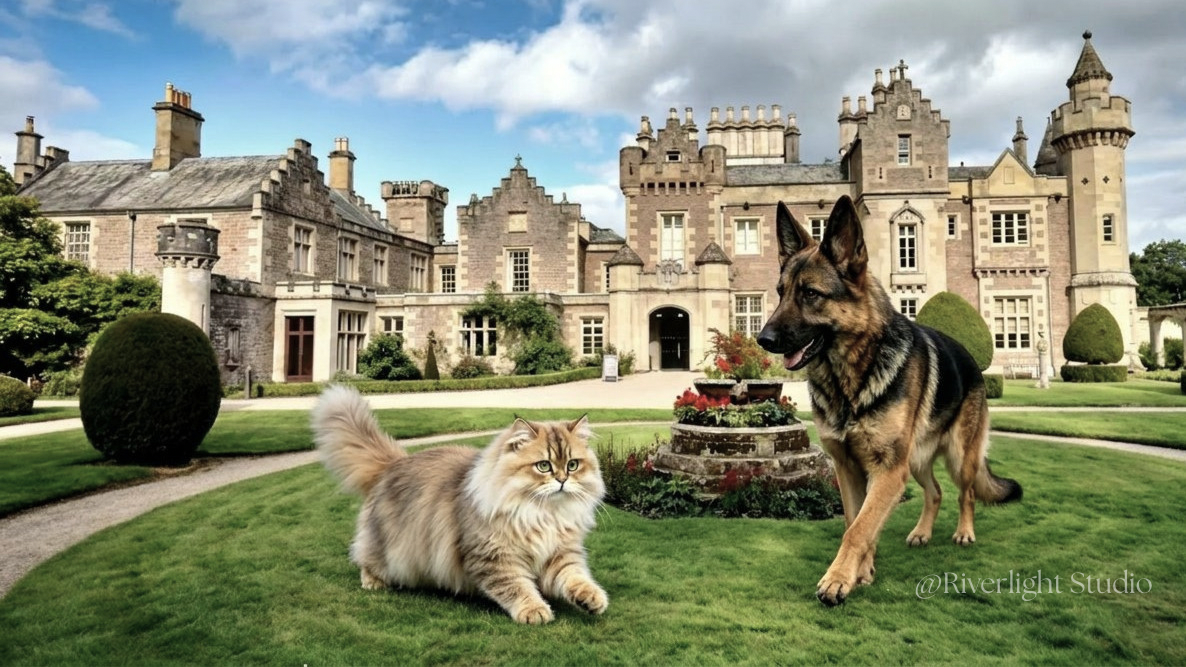 Royal Guardians of the Manor - Pixel & Mist Premium Digital Art (High-Res Download)