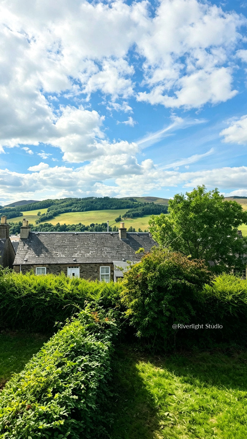 Hills Beyond the Garden — gentle hills and sky preview, @Riverlight Studio