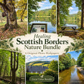 Nature Bundle cover: six original Scottish Borders photography wallpapers by Riverlight Studio; square promotional collage.