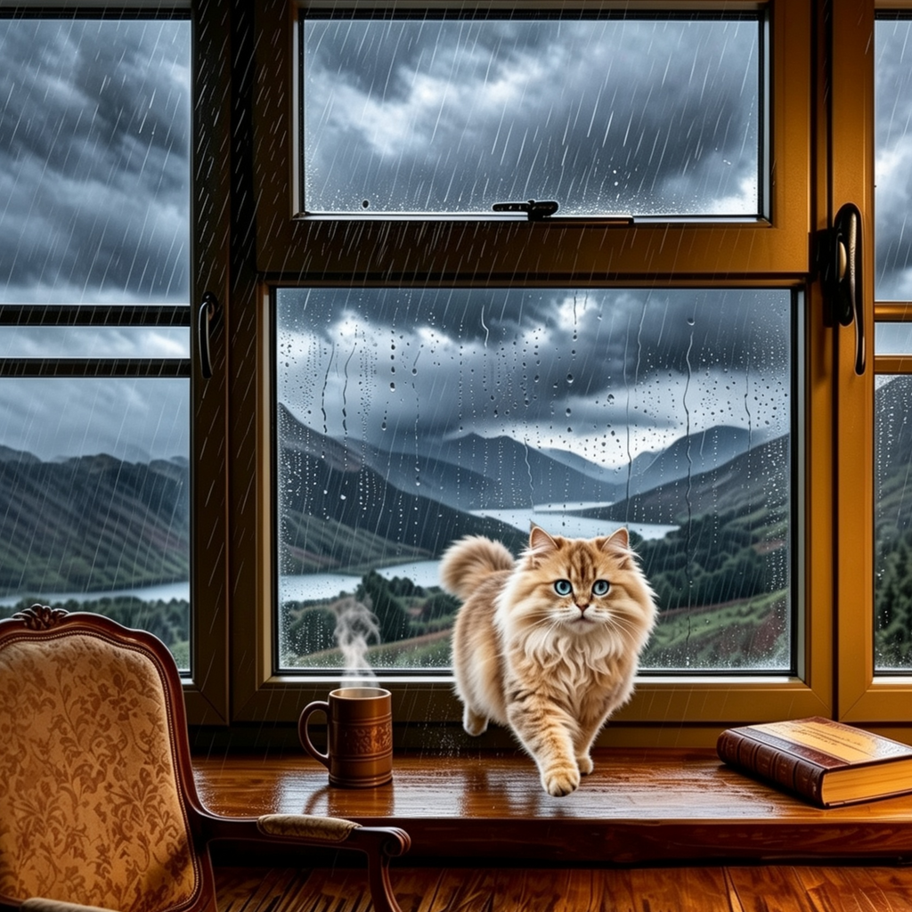 The Midnight Rain Sanctuary l 4K Ambient Screen & Audio Loop